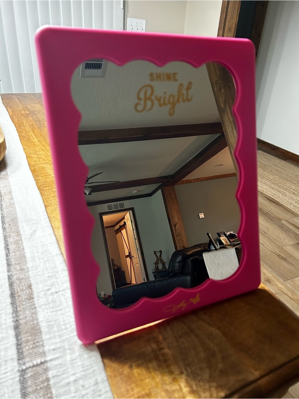 Dolly Parton’s Pink Decorative Scalloped Mirror - Shine Bright